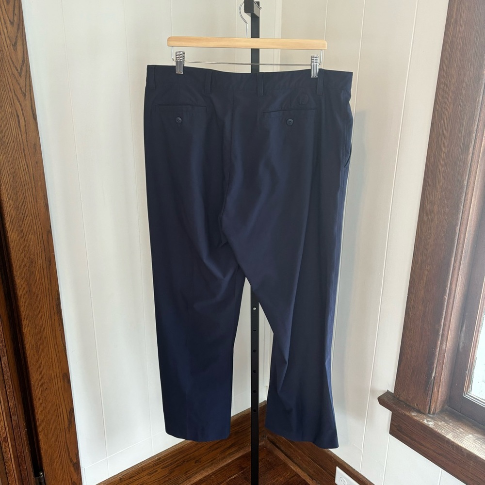 FootJoy FJ Blue Flat Front Chino Stretch Performance Sporty Golf Pants Men 38x30 - Picture 2 of 8